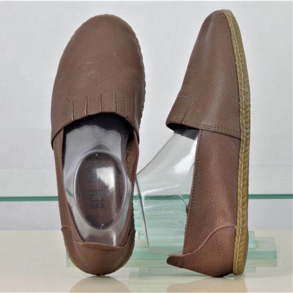 Criola 6 NWOB/T Brown Leather Espadrille Flats - Picture 6 of 8